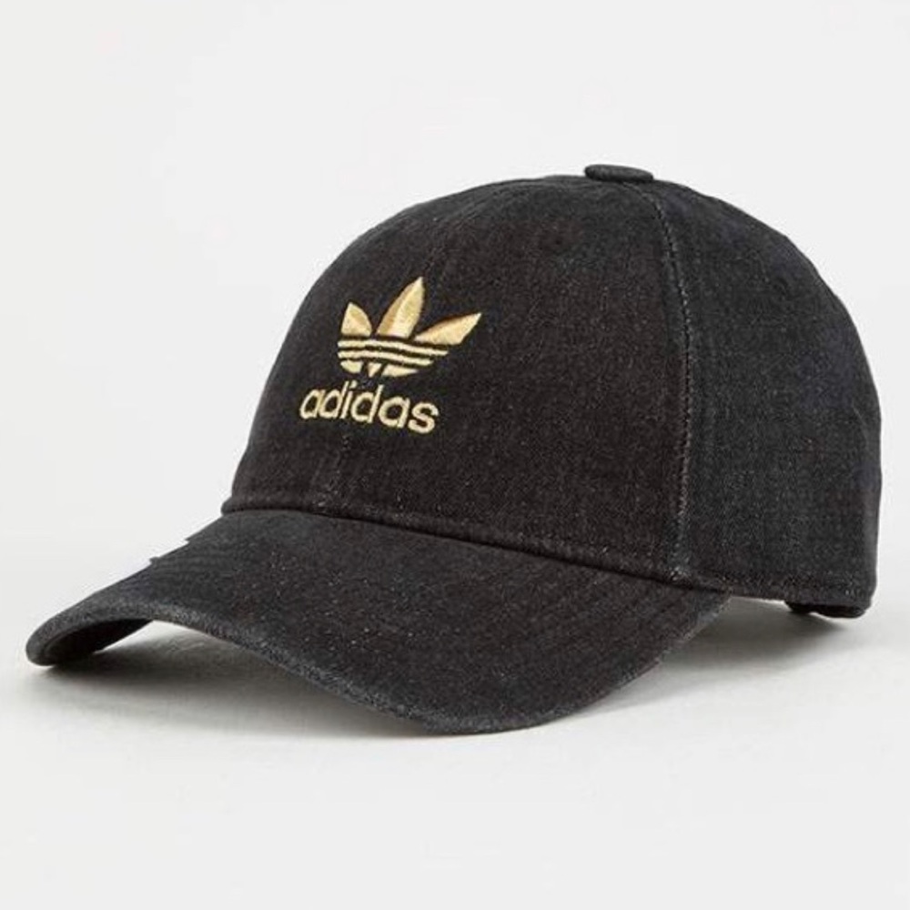 Adidas Black Cap with Gold Logo